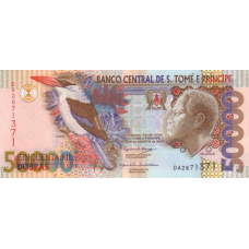 P68c Saint Thomas & Prince (Sao Tomé e Principe) - 50.000 Dobras Year 2004 (2 Sec. Threads)